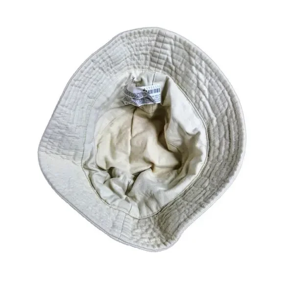 FOREVER 21 PASTEL FLORAL EMBROIDERY YELLOW BUCKET HAT SUMMER BEACH VACATIONS - Picture 2 of 2